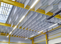 Insonorisation avec chicanes acoustiques
