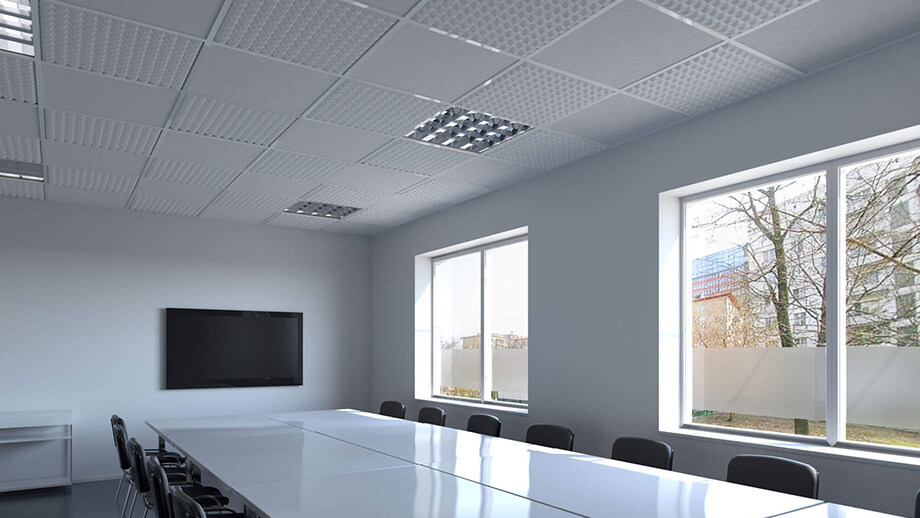Panneaux d'insertion pour plafonds suspendus/grilles dans les bureaux