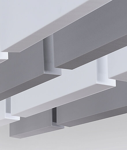 Baffles acoustiques verticales flottantes